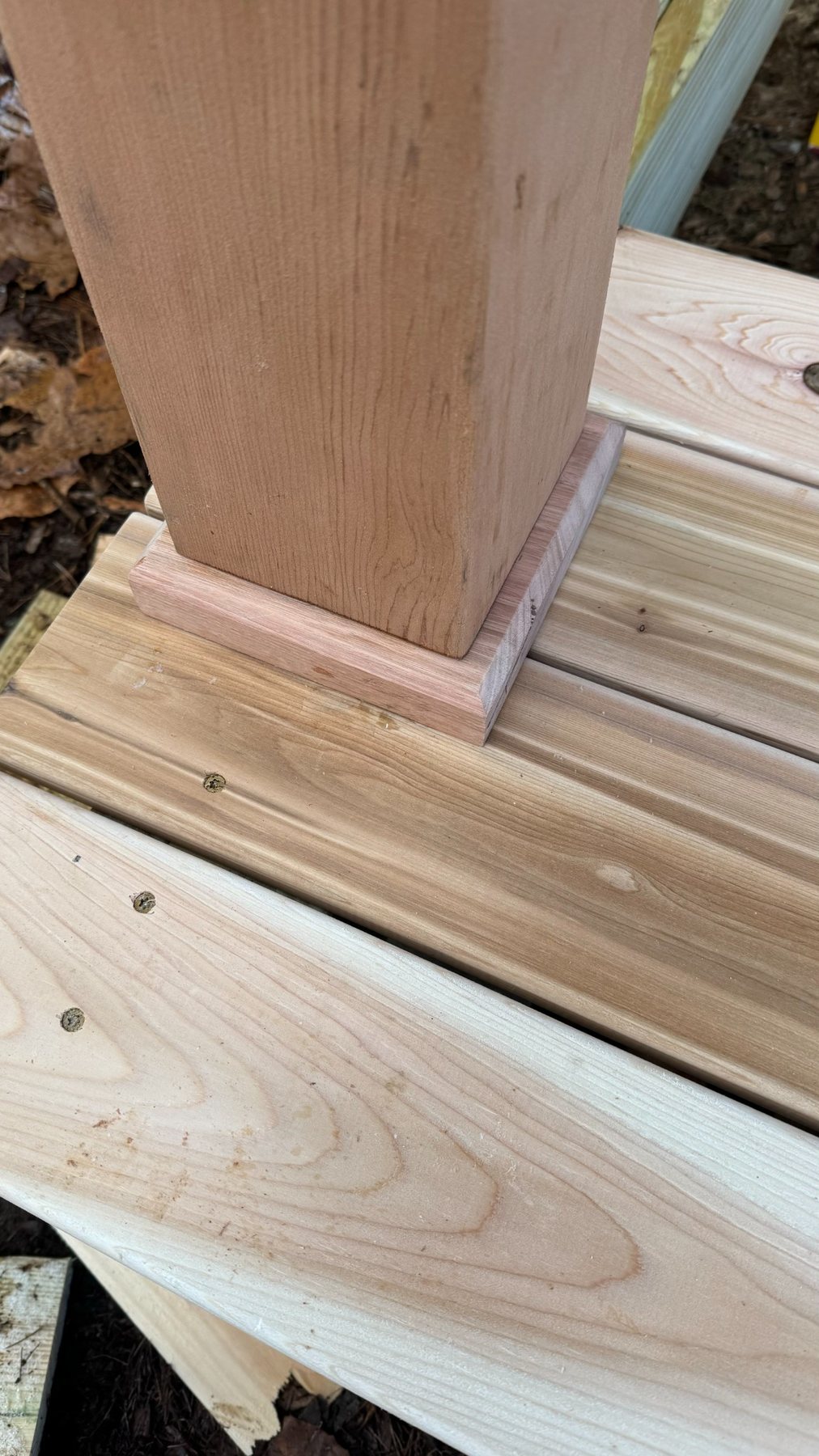 Custom porch post base