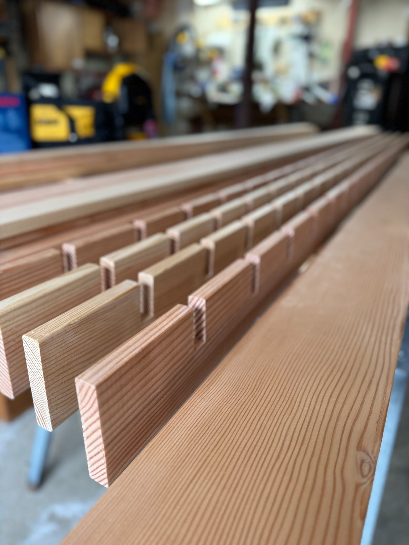 Carefully milled lumber ready for a custom carpentry project